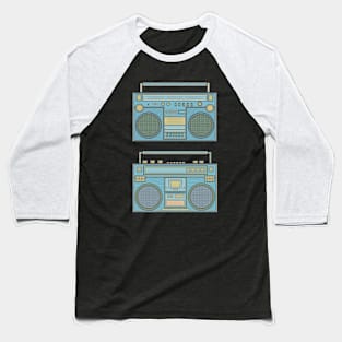 Blue Classic Boombox Baseball T-Shirt